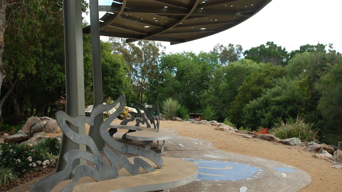photo of the indigenous shelter at Dayman Park