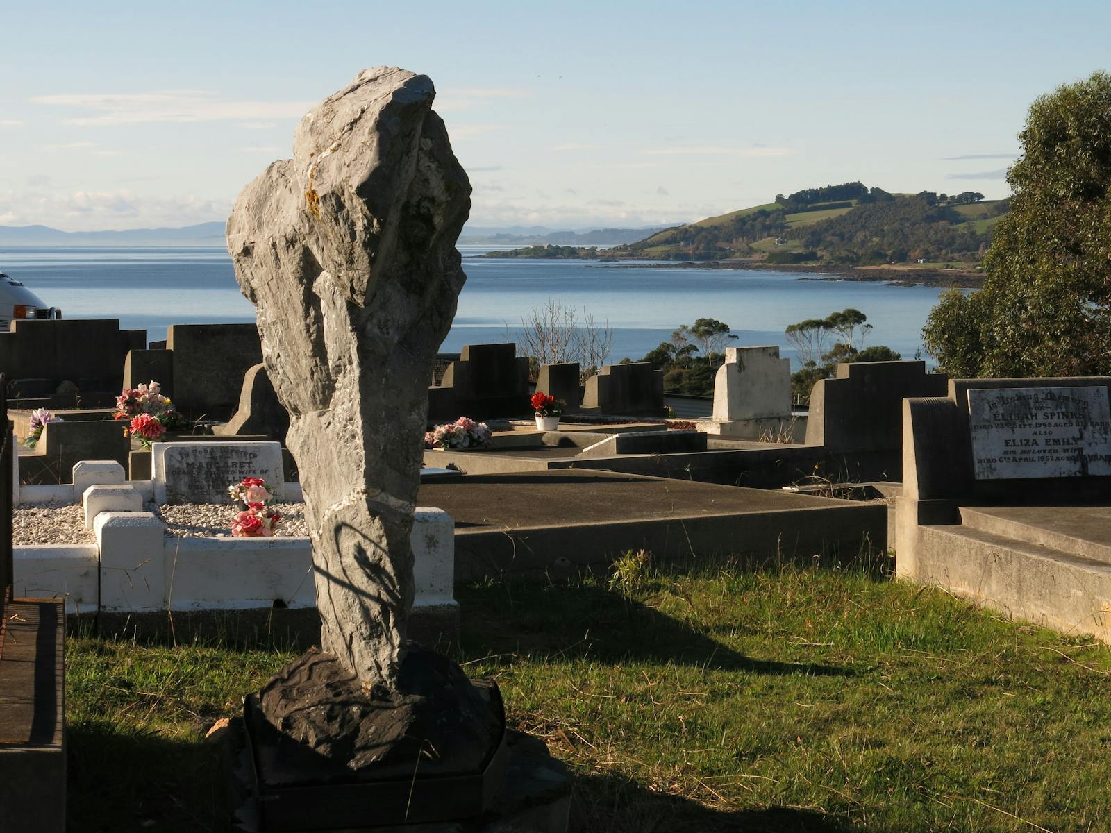 Cemetery's unique gravestone