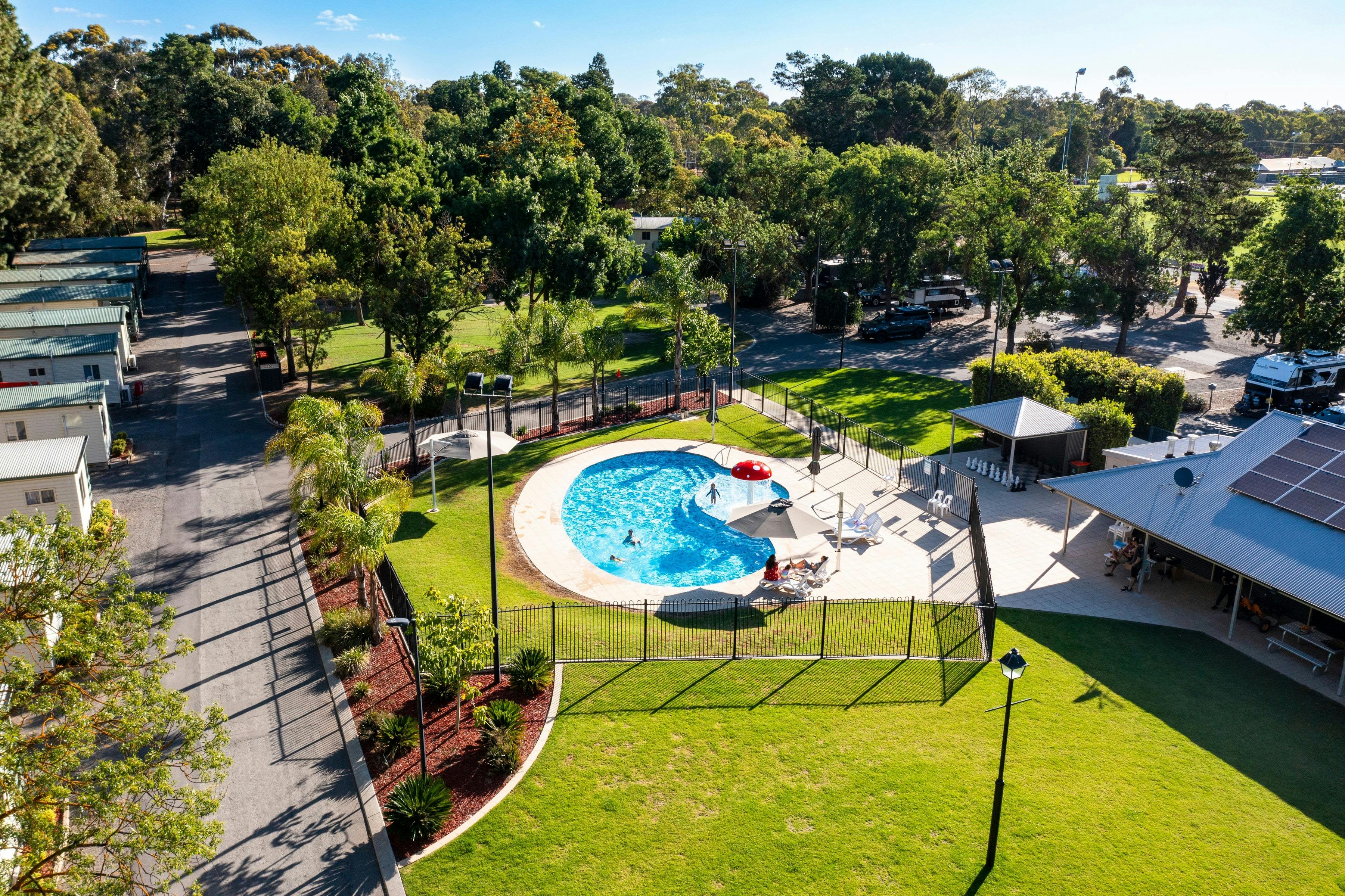 Birds Eye View of the Caravan Park