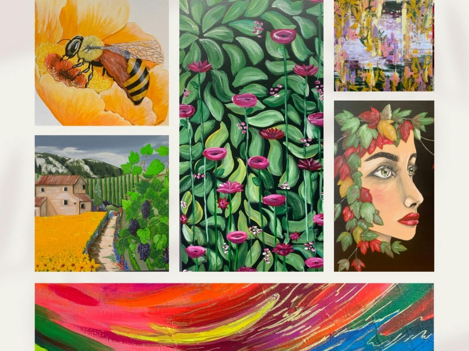 Various artworks by Karen Mitchell