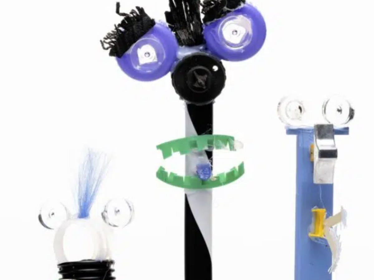 Recycled Monster Art (detail) 2024, reclaimed plastics, dimensions variable