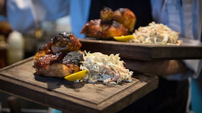 Food served on boards