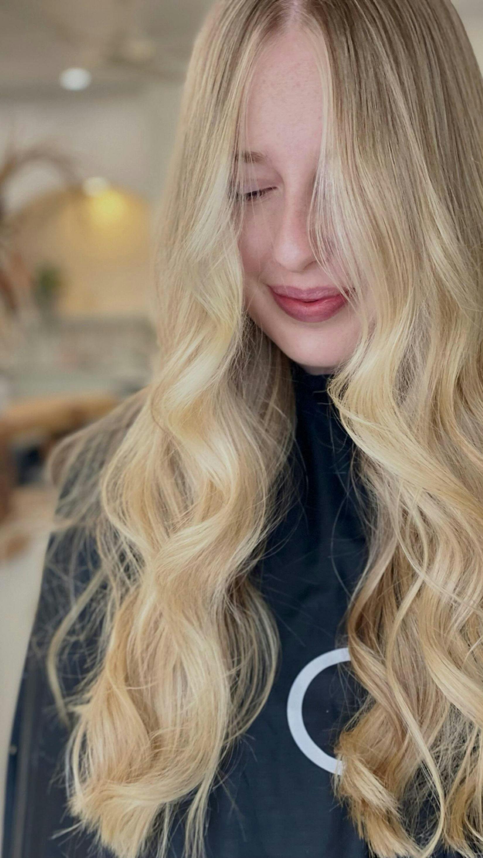 girl with blonde curly hair