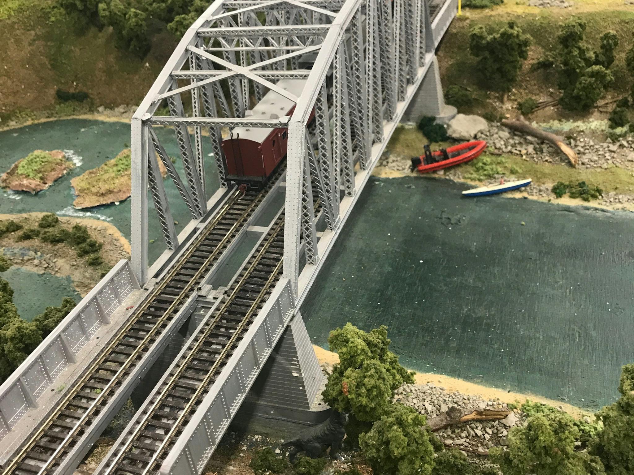 Railway model close up