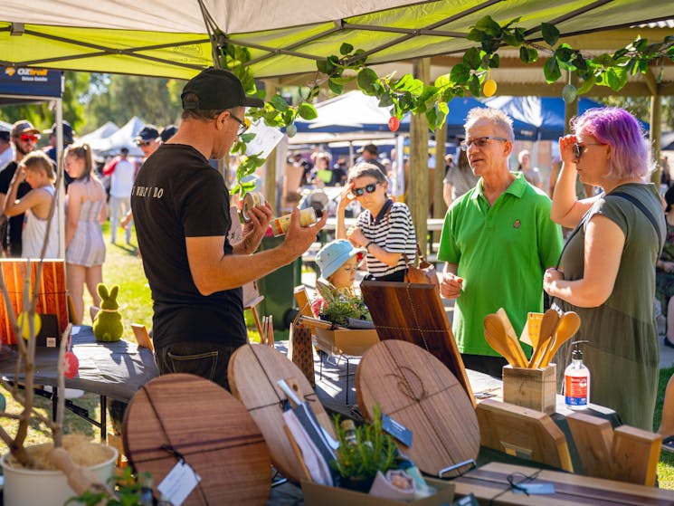 Local Makers Attend Some of our Farmers' Markets. Photo taken pre-Covid19 regulations