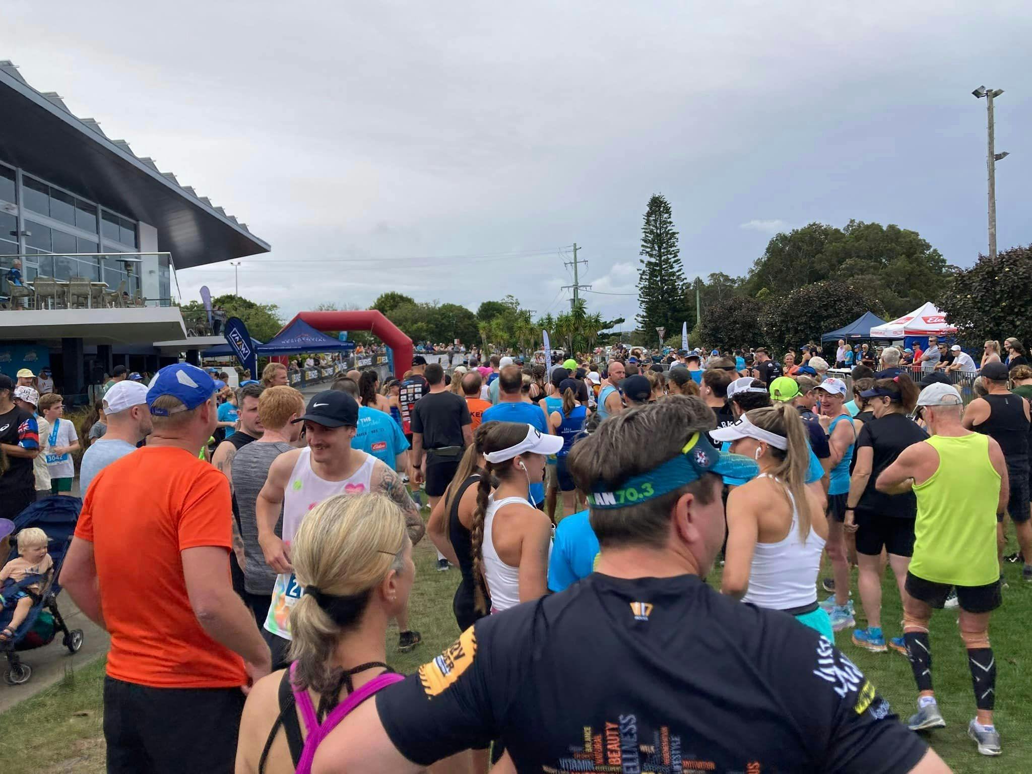 Participants on the start line.