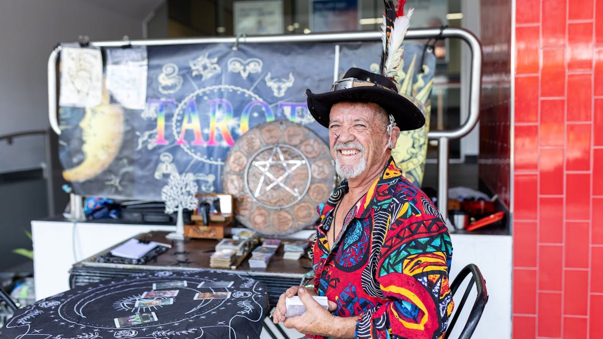 Discovering insights and good vibes with a tarot reader at Cotters Market