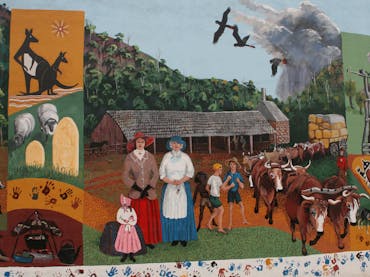 Part of the 'Spirit of the Land' Mural
