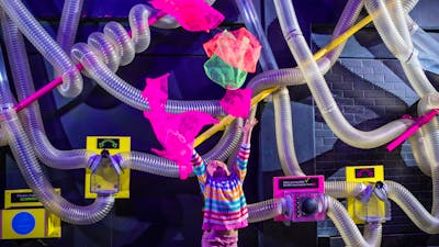 Young child playing at Questacon