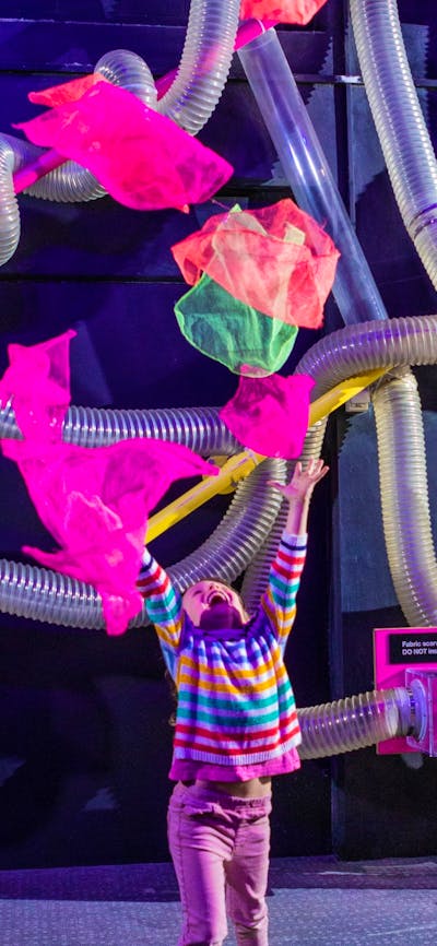 Young child playing at Questacon