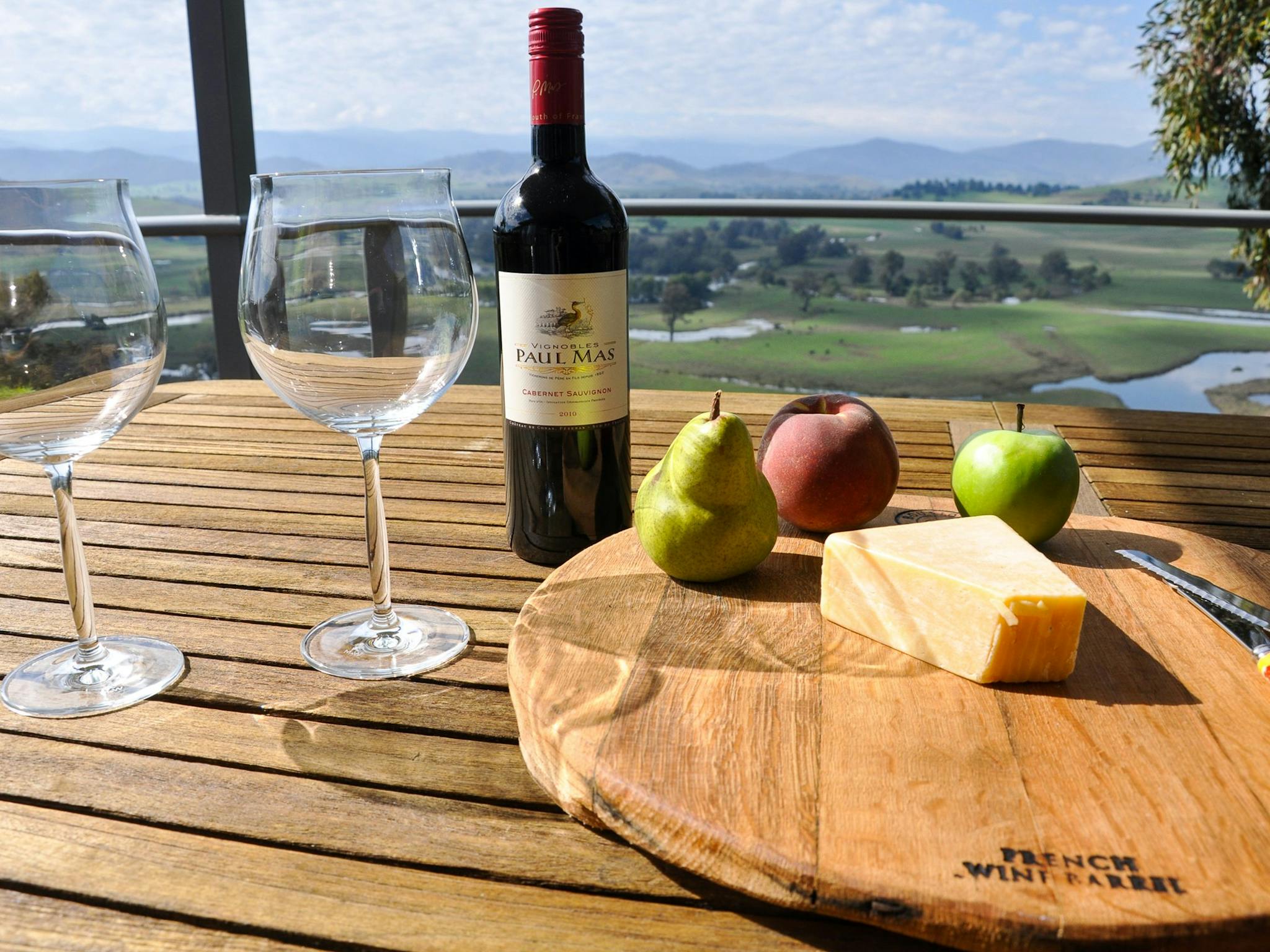 Wine, cheese and views