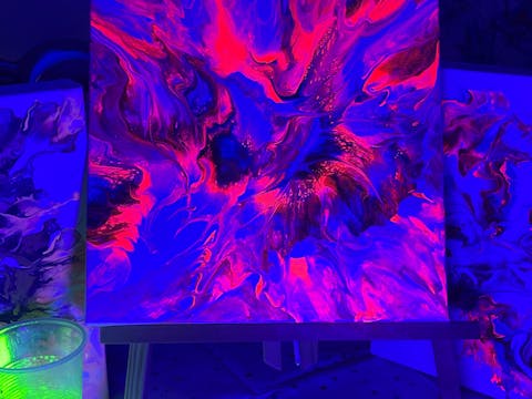 Glow in the Dark Fluid with UV Light Art Workshops for Kids