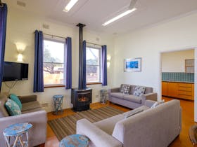 Lounge room in holiday unit