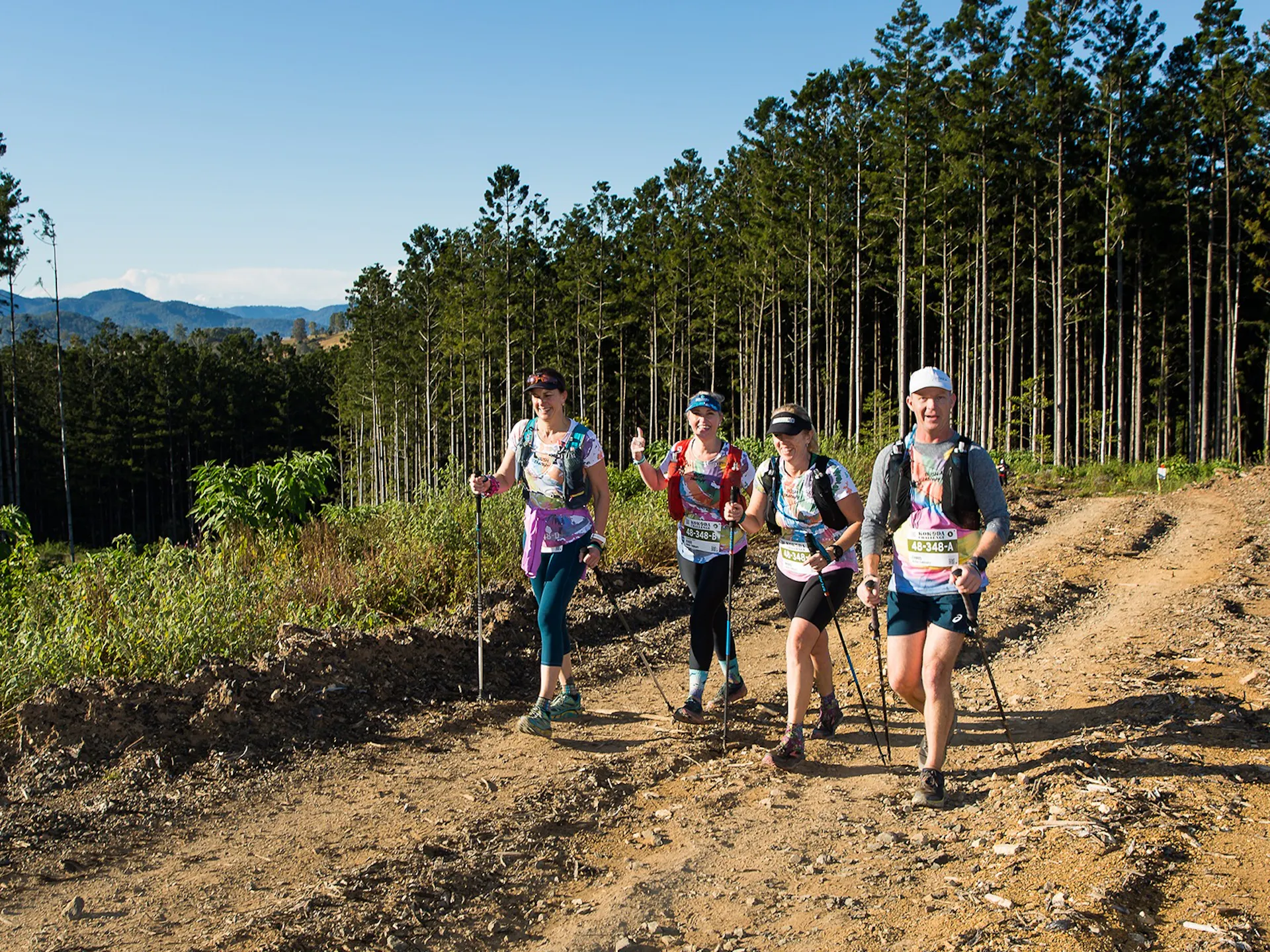 Sunshine Coast Kokoda Challenge Competitors hiking the 48km track 2022