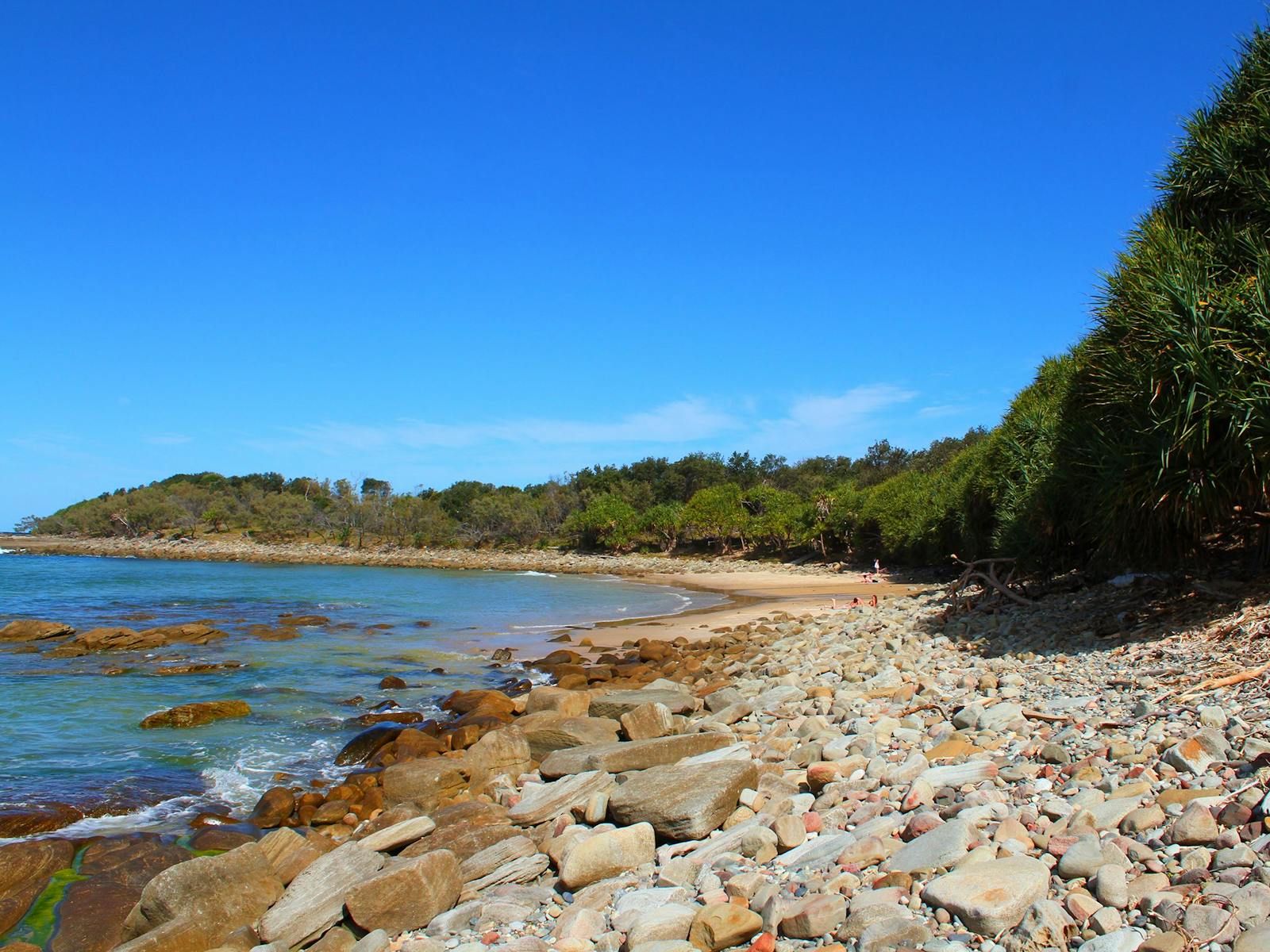 Looking south to Yamba Point at Convent Beach.