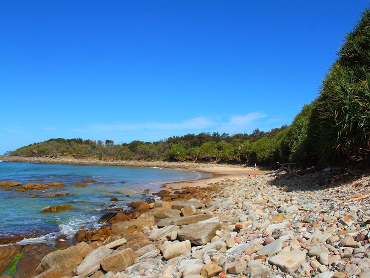 Looking south to Yamba Point at Convent Beach.