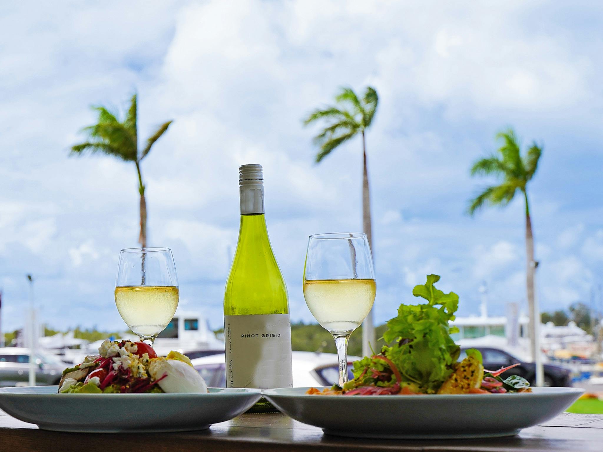 Brunch with Marina views, wine and native ingredients at Sanctuary Cove