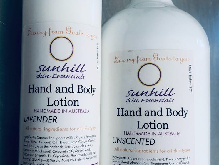 Sunhill Skin Essentials luxurious goat milk skin care products