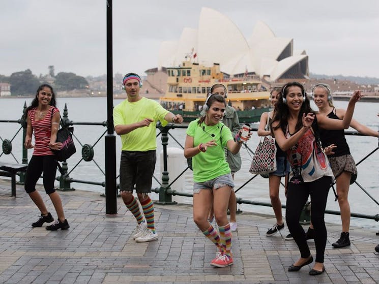 silent disco walking tour sydney