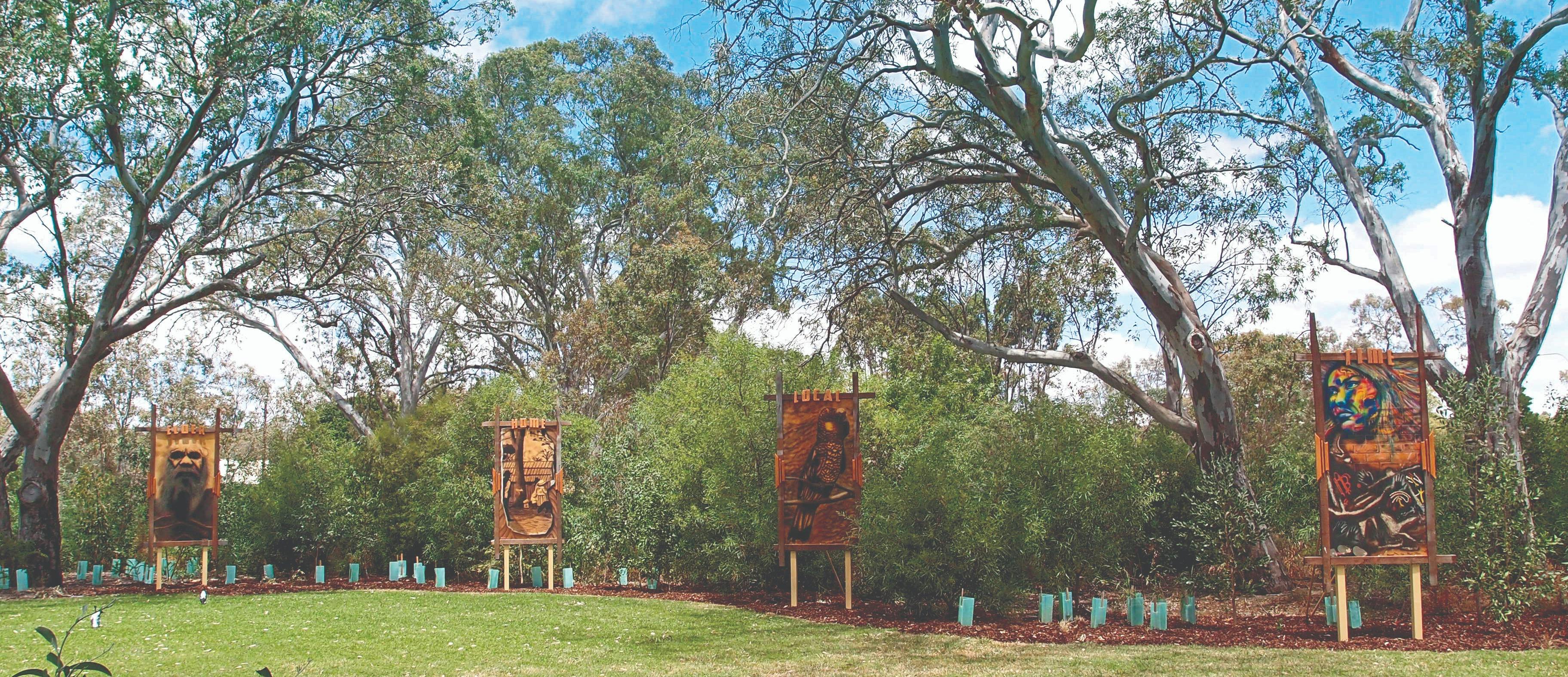 Aboriginal Murals at Laratinga Wetlands