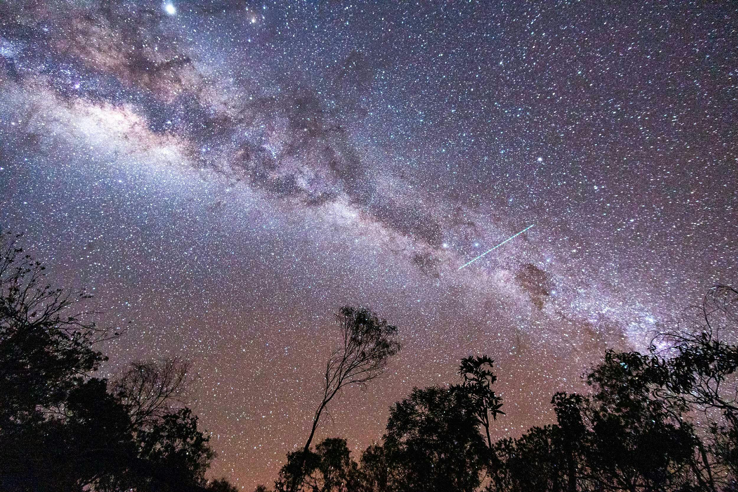 Night sky stars and milky way.
