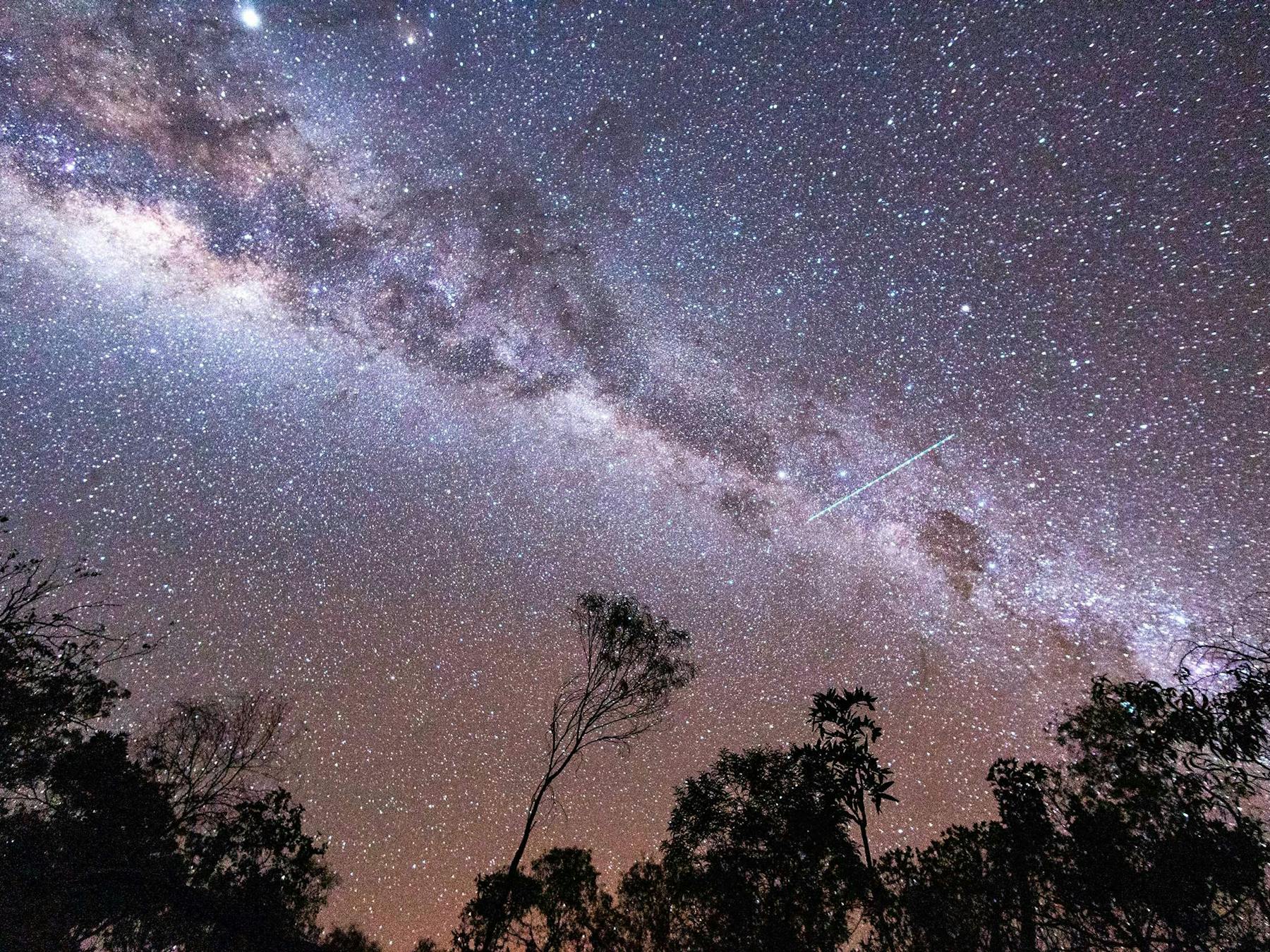 Night sky stars and milky way.