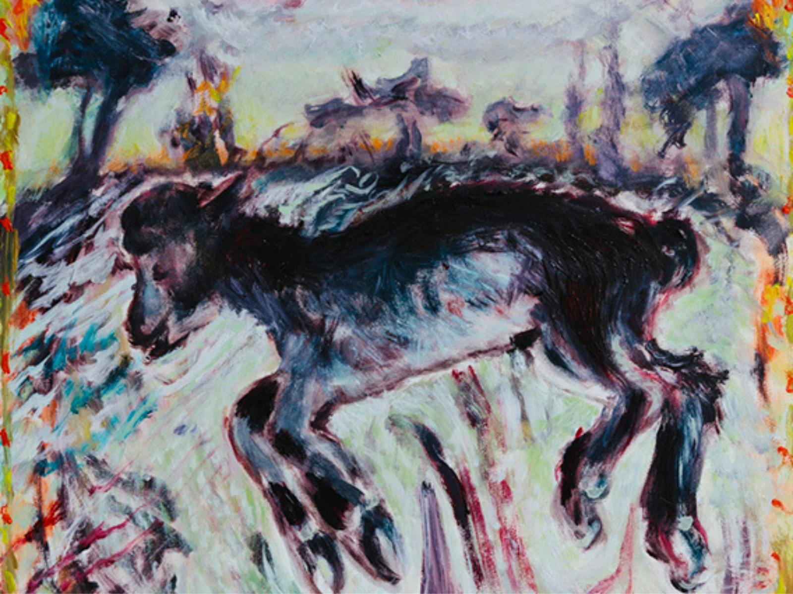 Painting of a lamb by Frances Barrett