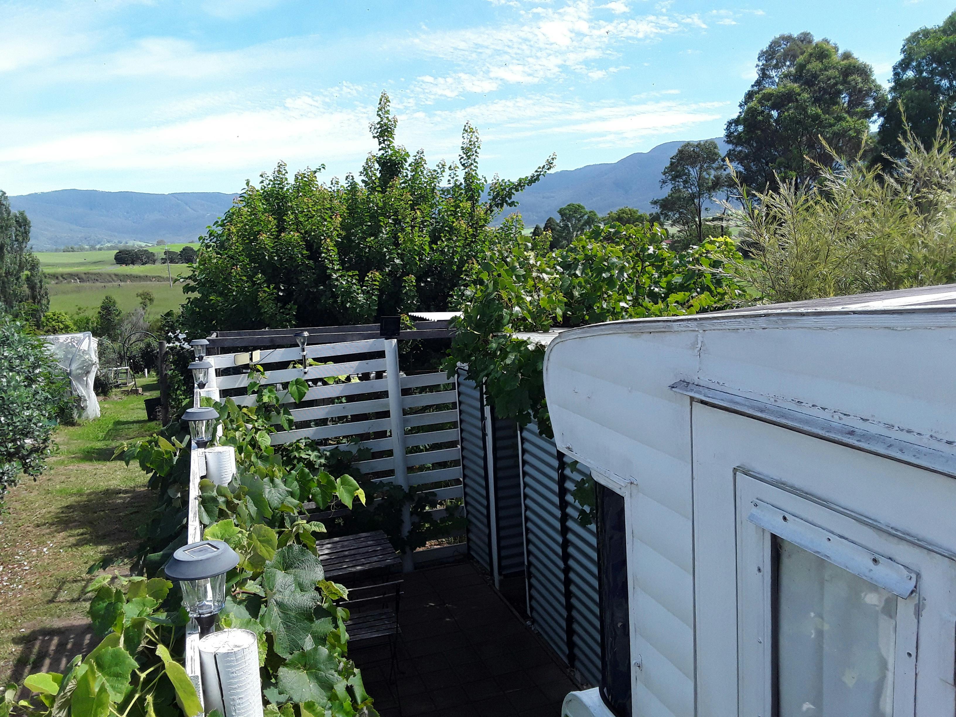 Looking over courtyard