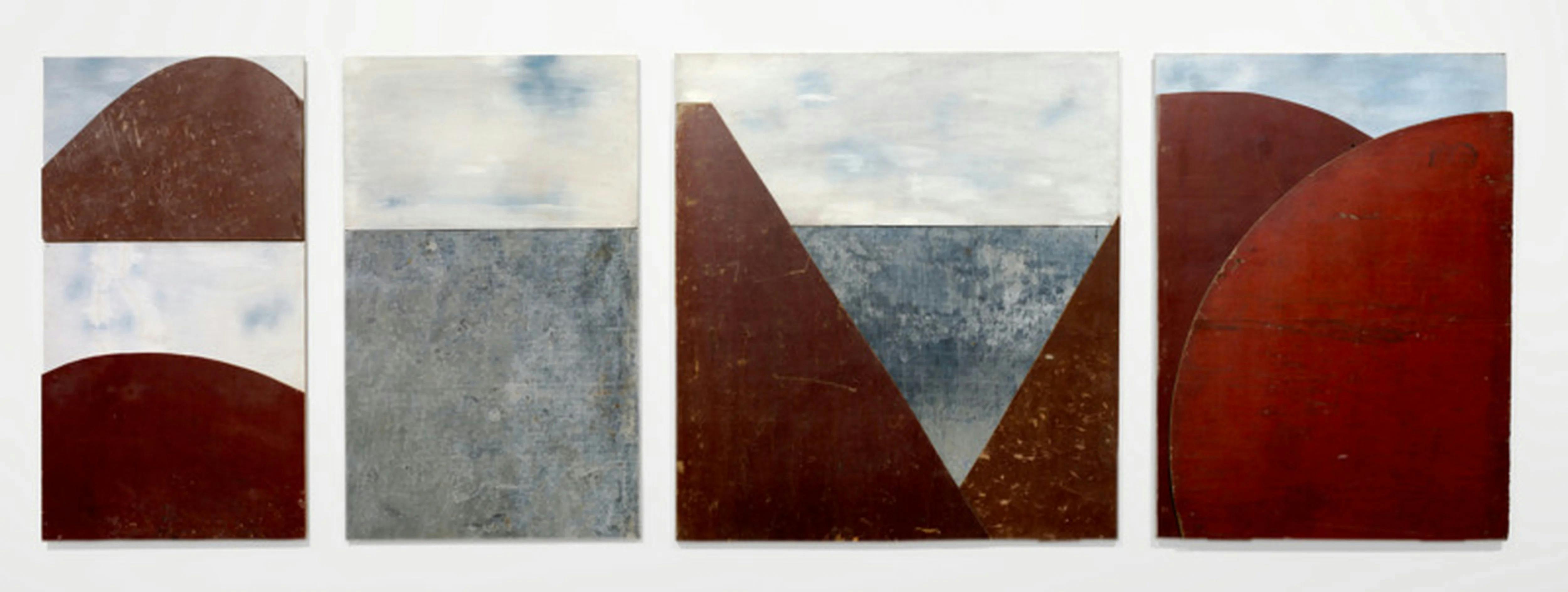 Rosalie Gascoigne landscape made of galvanised iron panels