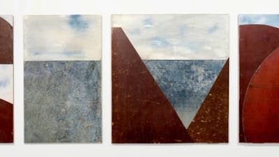 Rosalie Gascoigne landscape made of galvanised iron panels