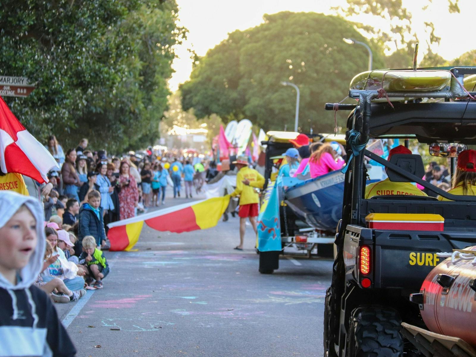 Massive crowd watching the festivities of the pageant.
