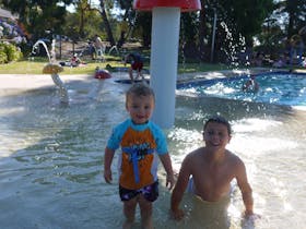 My children enjoyig the lagoon pool