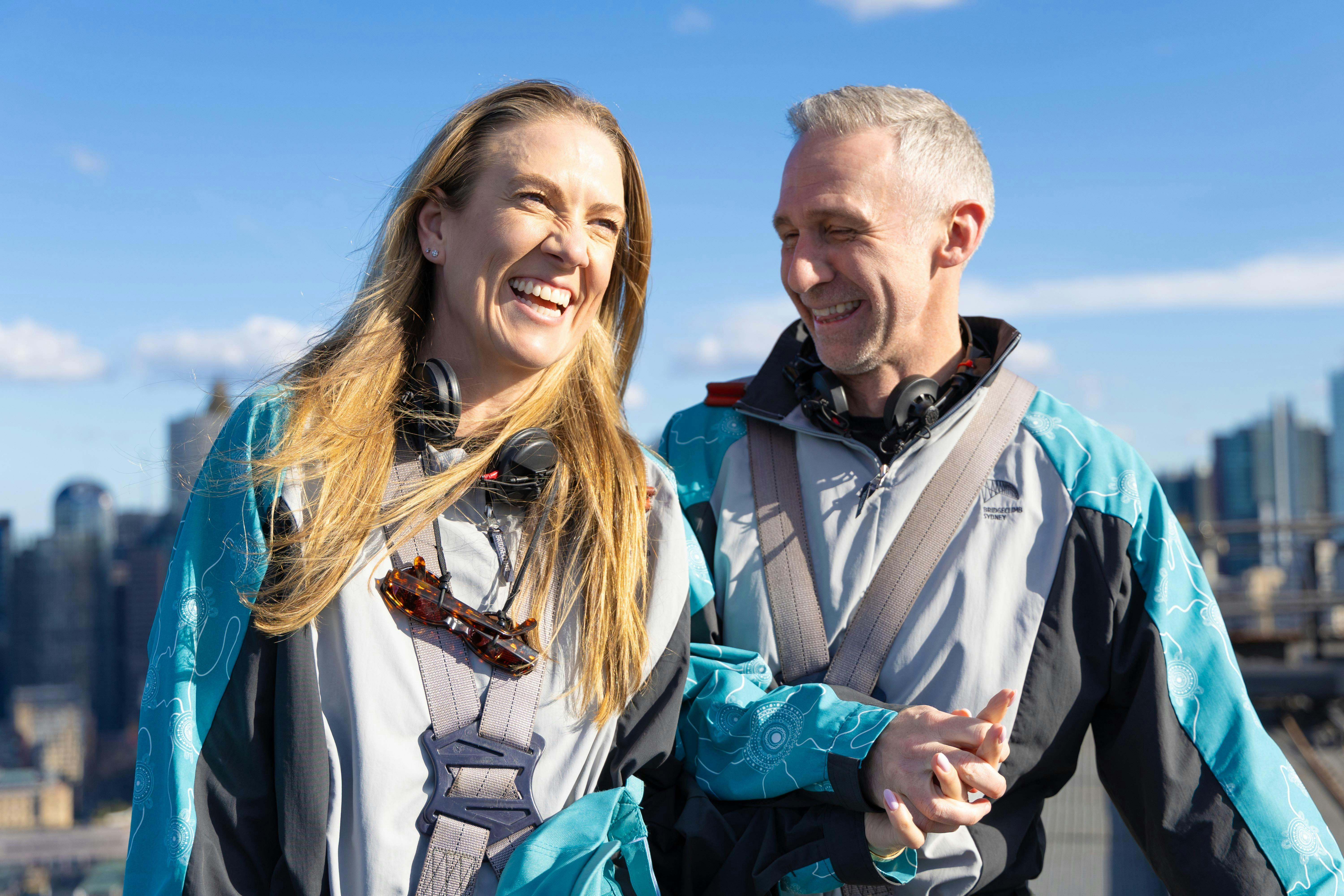 Couple Climbing the Sydney Harbour Bridge, BridgeClimb