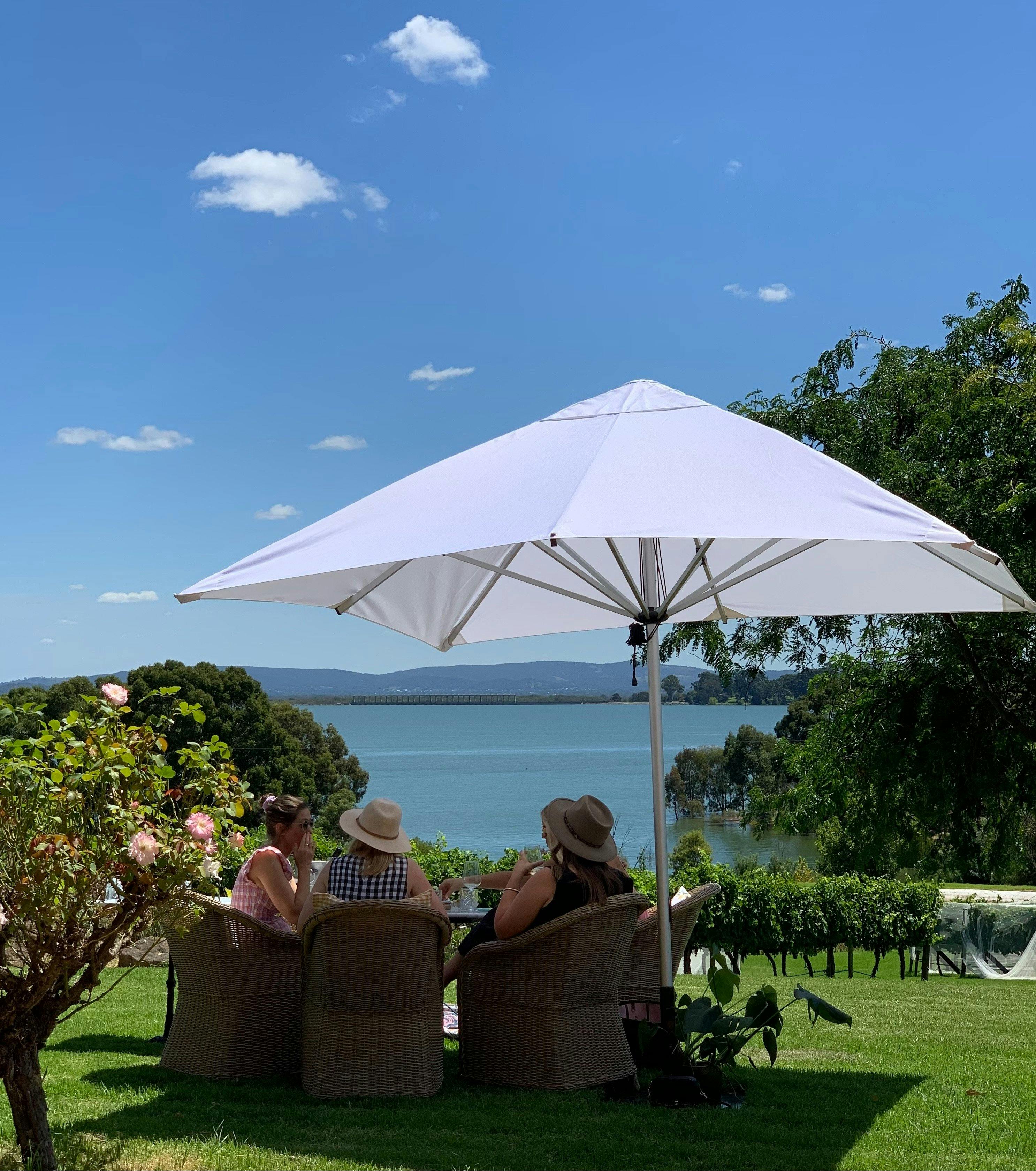 Dining outside at our cellar door