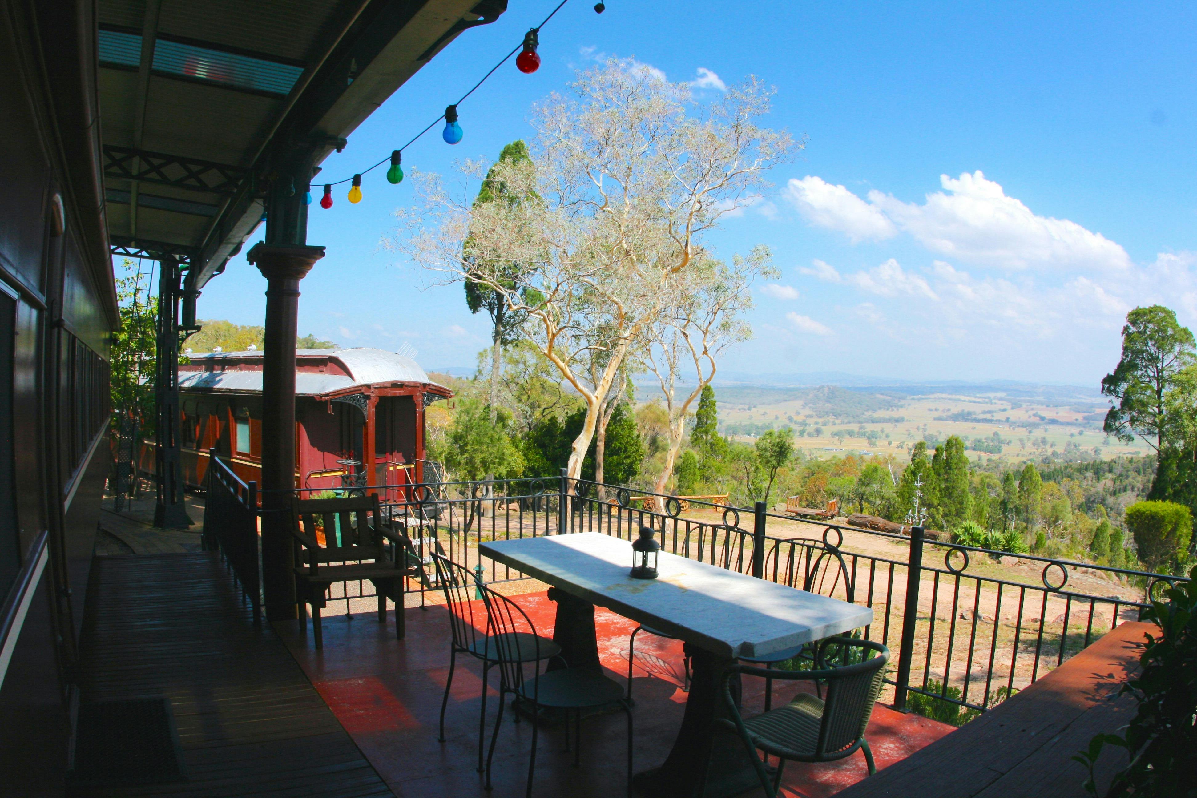 View from the state car across the Great Dividing Range from Ruwenzori Retreat