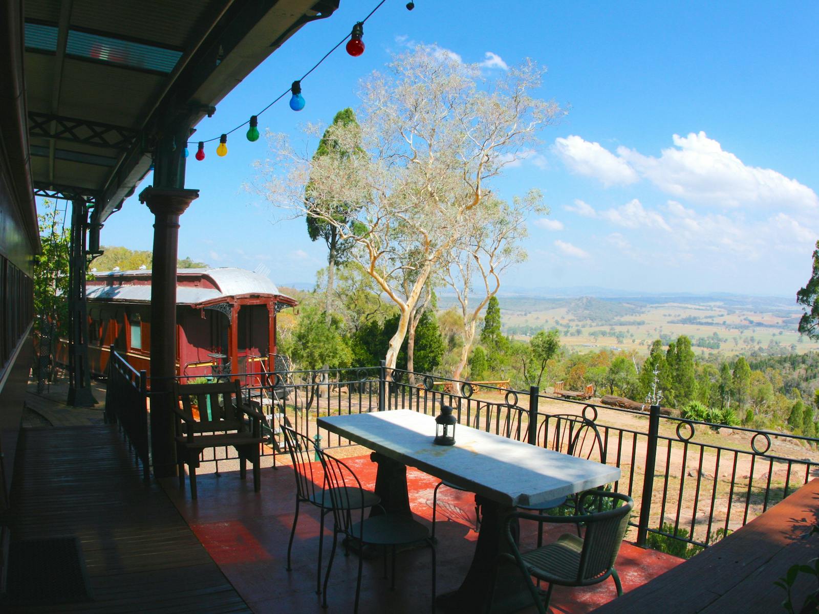 View from the state car across the Great Dividing Range from Ruwenzori Retreat