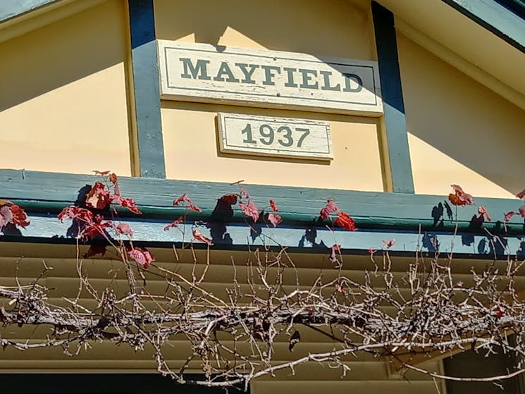 Sign at Mayfield Station