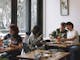 Groups of friends dining at Huski Kitchen