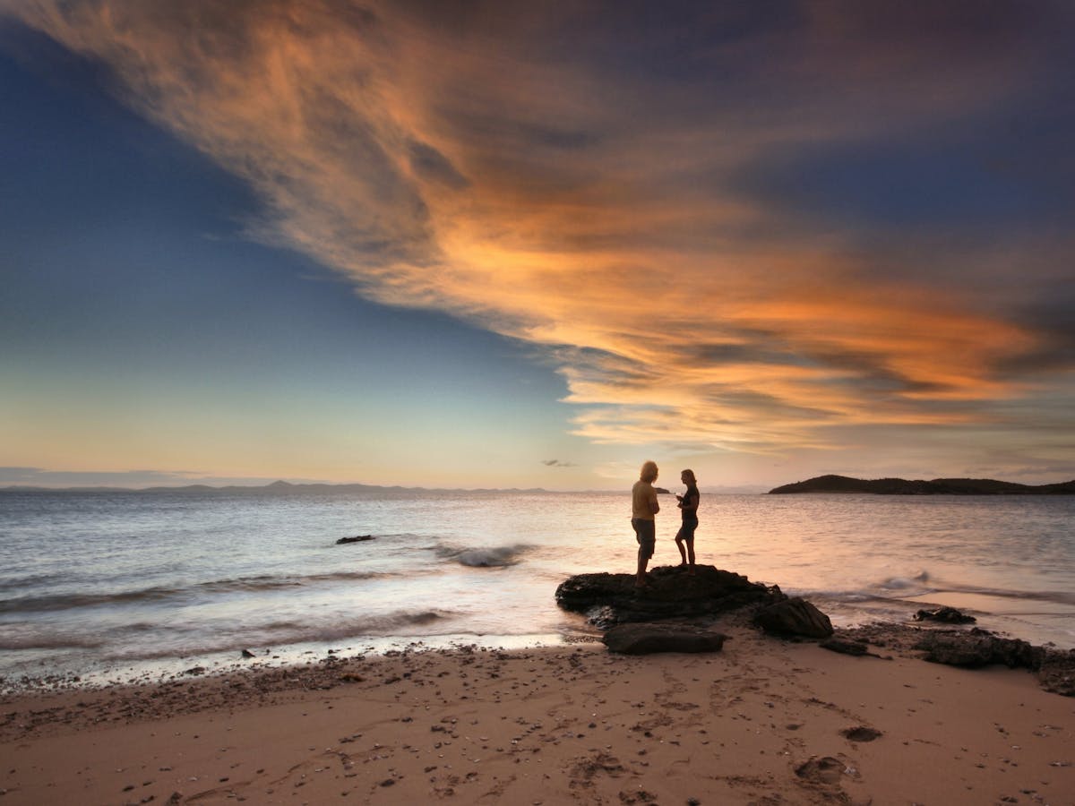 Romantic Sunset with Couple Romantic Sunset with Couple