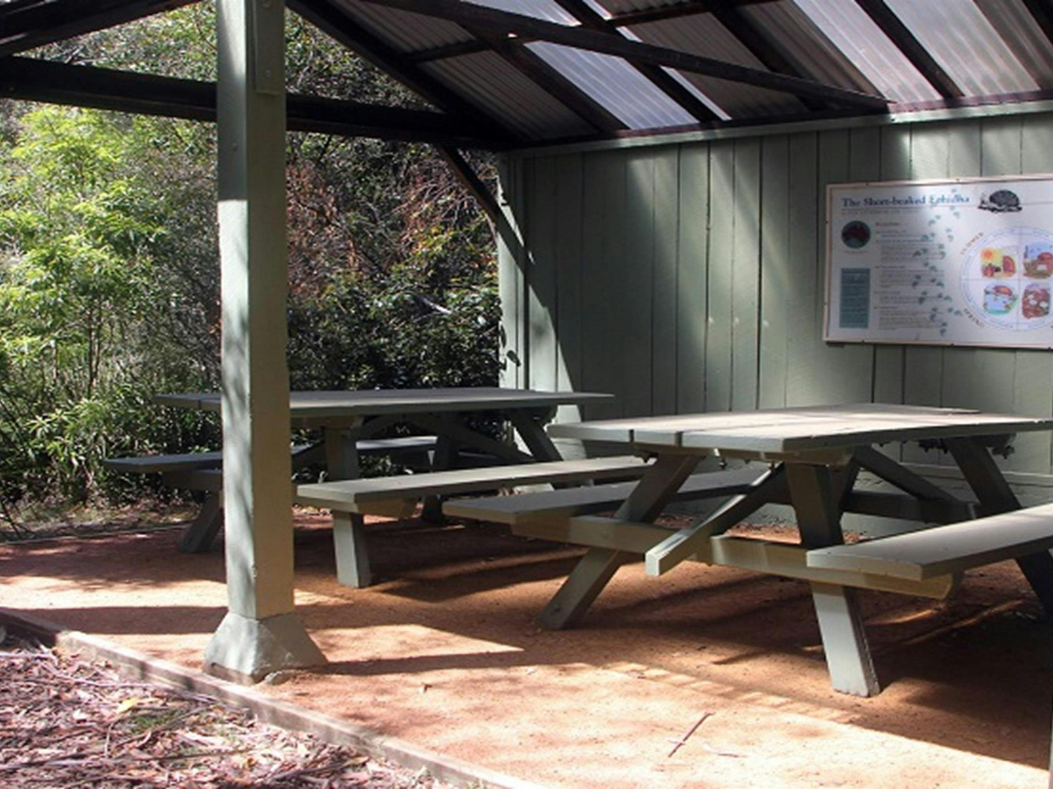 Fitzroy Falls riverside picnic huts