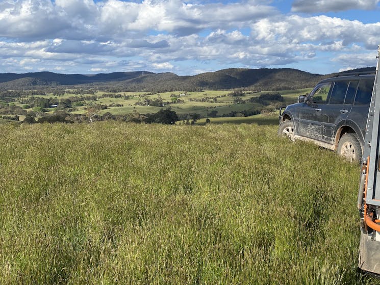 Soak up views of the Wiarborough Valley and surrounding bushland from your 4WD on the more remote spots on our property.  It's worth the effort.