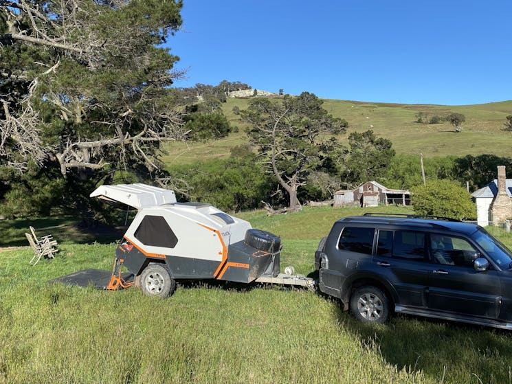 When the winds are up, or your camping setup requires a large flat and easily accessible 2WD site, this is your perfect spot.  Explore the abandoned original settler's homestead and shearing shed and consider what life would have been like back in 1897.