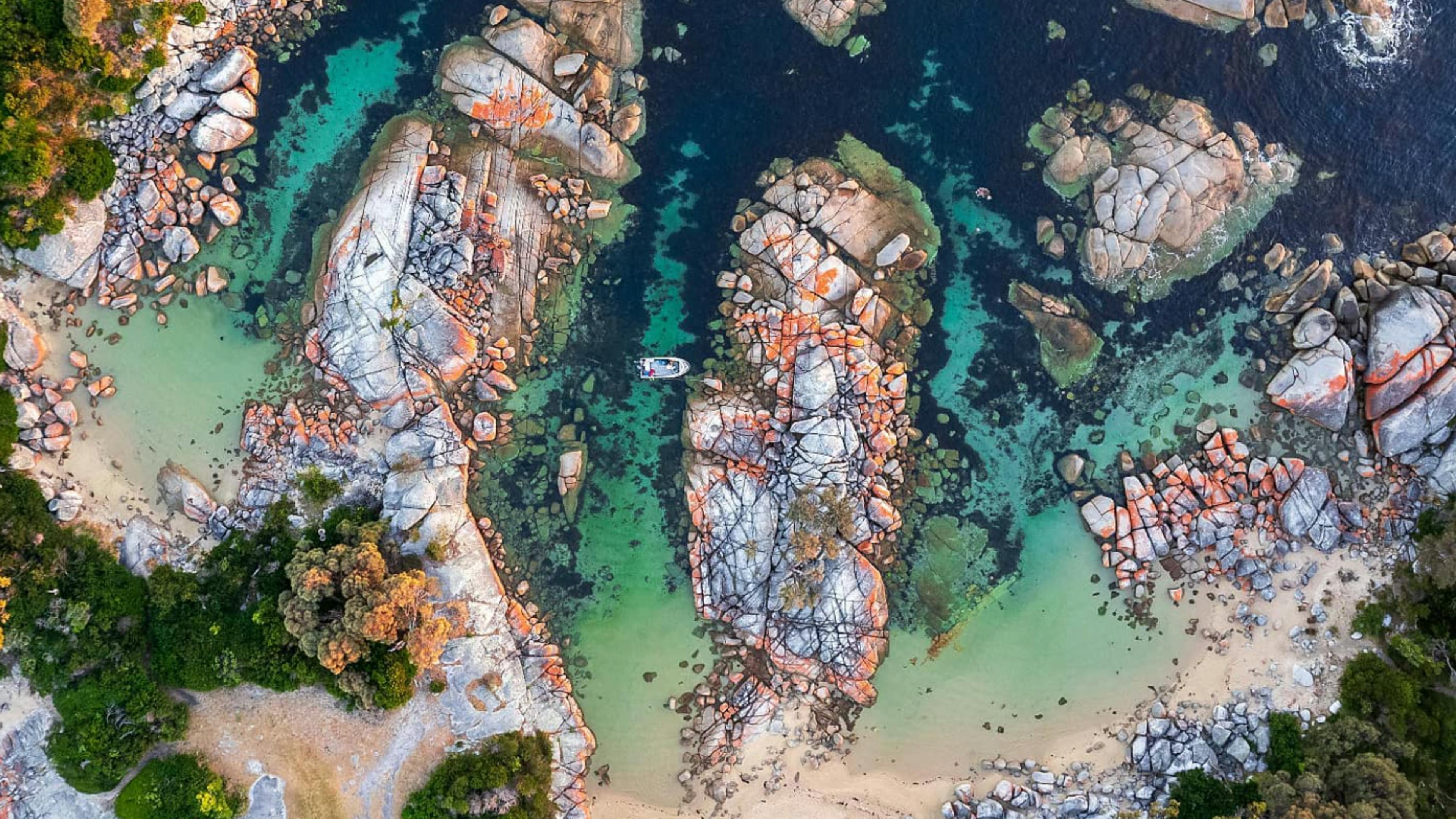 Rockpools in Binalong Bay, just 1.8km from the site.