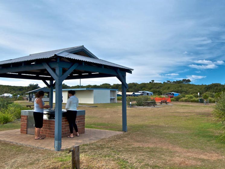 Freemans campground barbecue area. Photo: John Spencer/DPIE