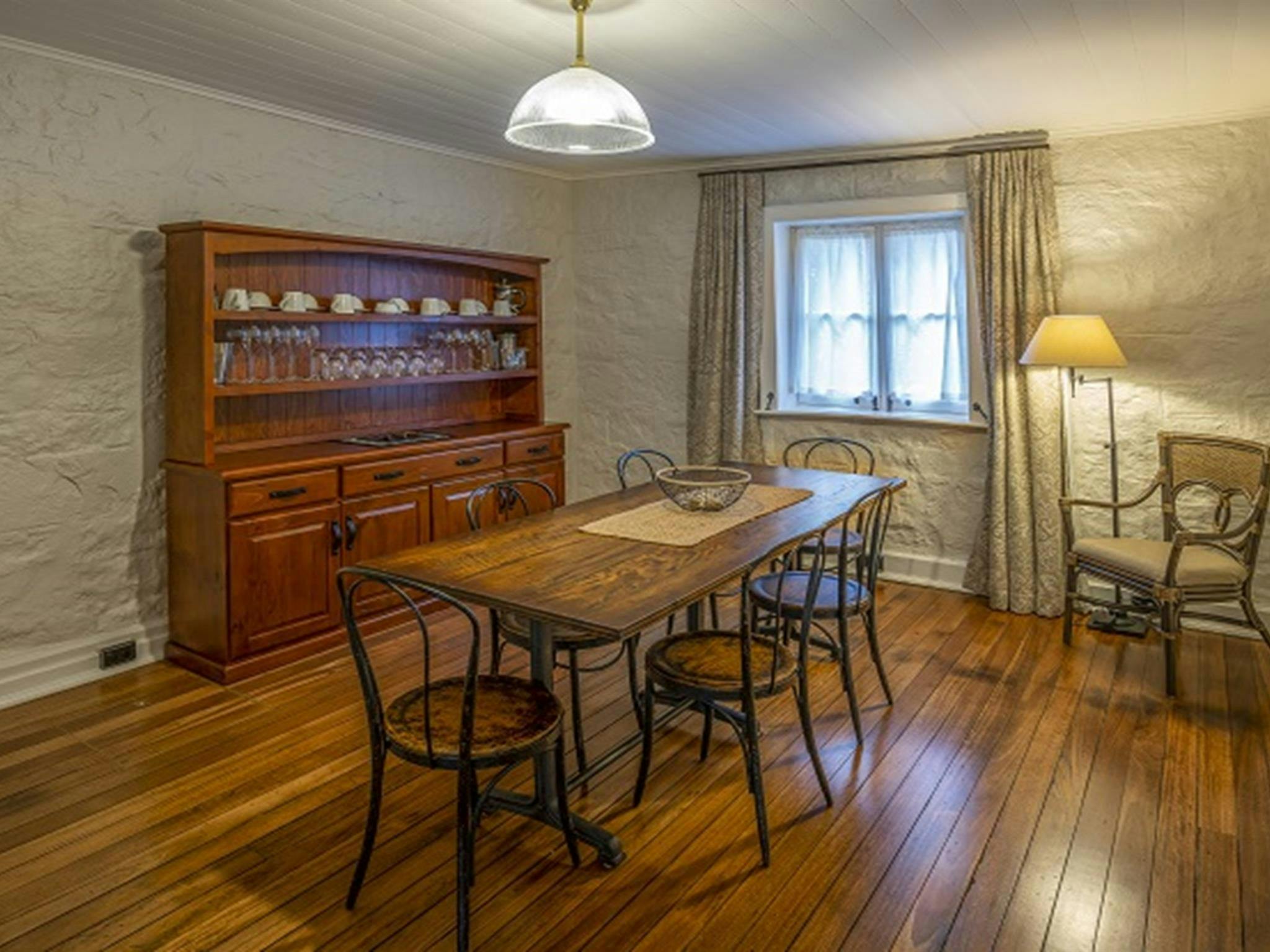 Gardeners Cottage dining room, Sydney Harbour National Park. Photo: John Spencer/DPIE