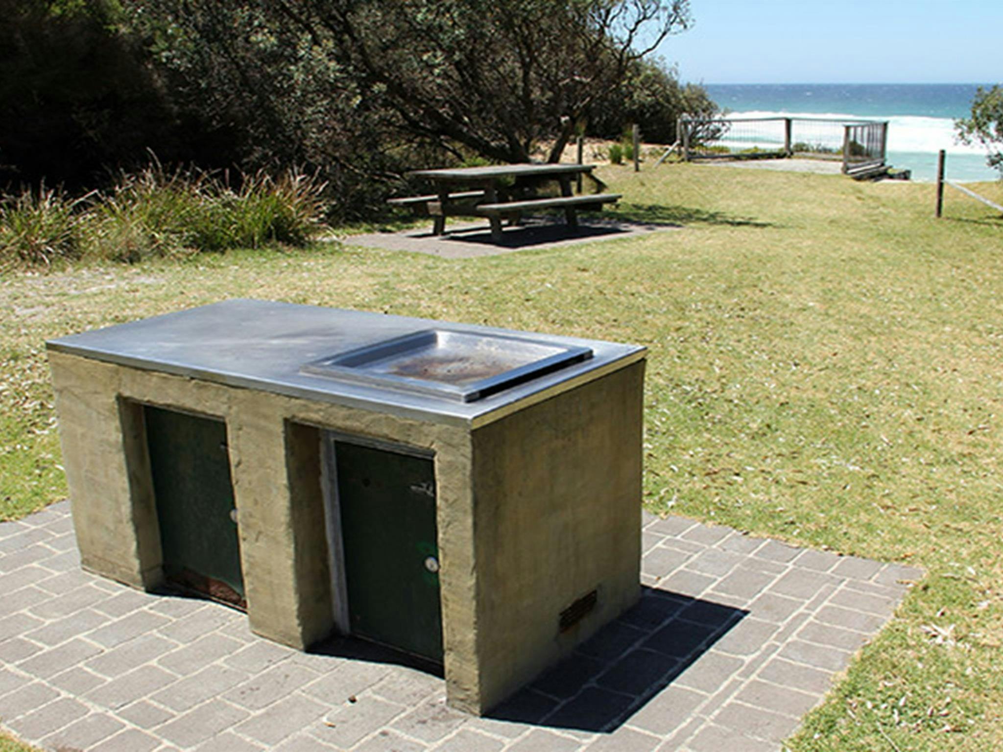 Barbecue and picnic facilities at Gillards campground, Mimosa Rocks National Park. Photo: John