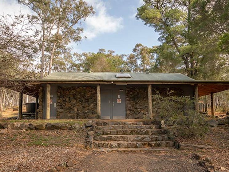 The facilities block at Glendora campground in Hill End Historic Site. Photo: John Spencer/OEH