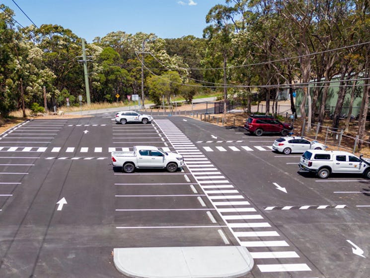 Accessible parking and upgraded car park, Glenrock State Conservation Area. Photo: John Spencer,