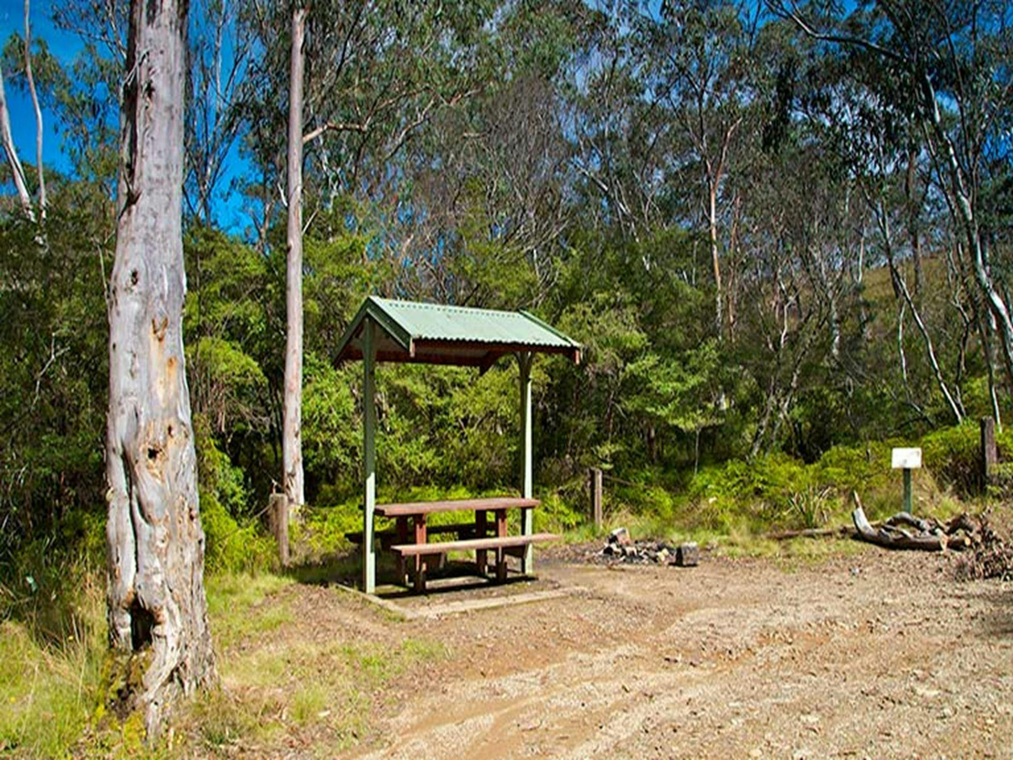 Park bench and shelter, Gloucester Tops picnic area, Barrington Top National Park. Photo:John