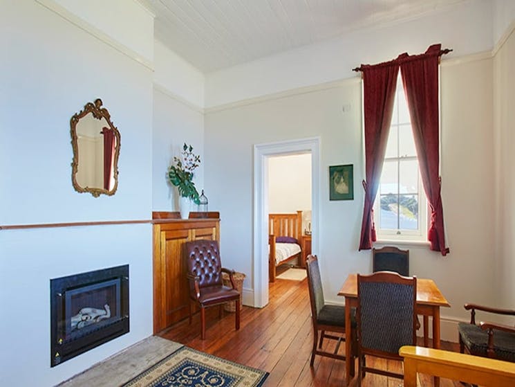 Living room in Green Cape cottage 2, Ben Boyd National Park. Photo: N Cubbin/OEH